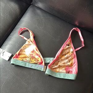 Colourful front clasp bralette